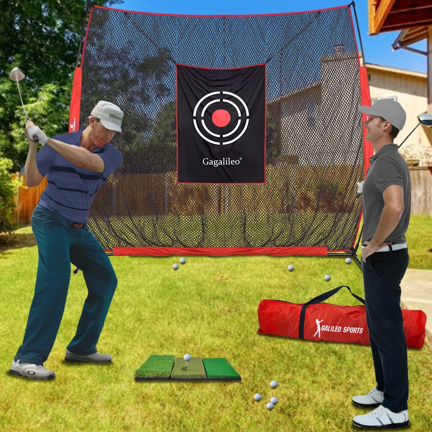 Golf Practice Net,Golf Net,Golf Nets for Backyard Driving,Golf Net for Indoor Use,Heavy Duty Golf Net with Target and Carry Bag,Easy to Assemble and Fold,7X8Ft Golf Net